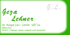 geza lehner business card